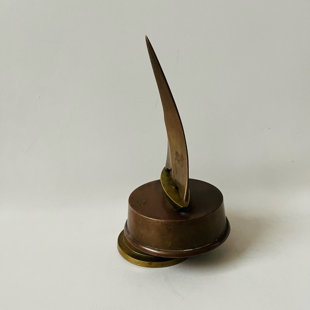 Vintage Brass Sailboat Sculpture - Picture 10 of 12